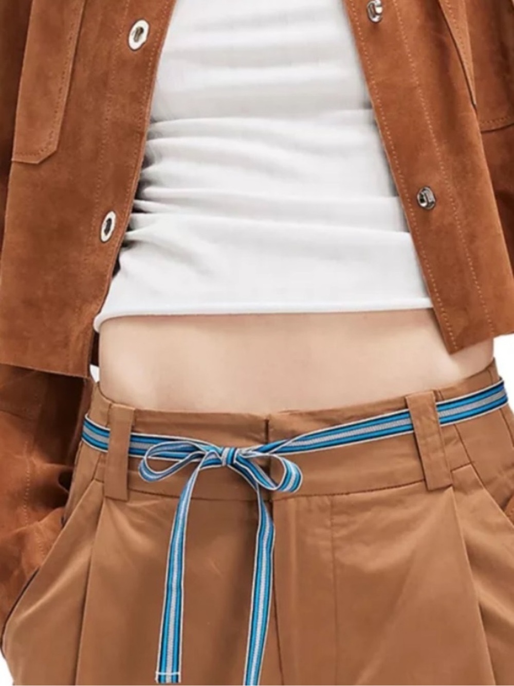 NWT Free People Wide Leg Buckle Back Pants Tobacco Brown Size 12 Retail $148.00 - Picture 6 of 15